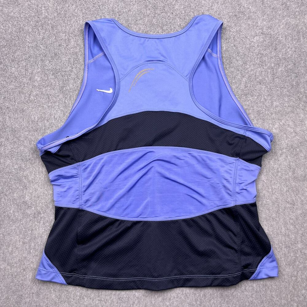 nike tankini swim top purple mesh panel swoosh medium - Picture 7 of 7